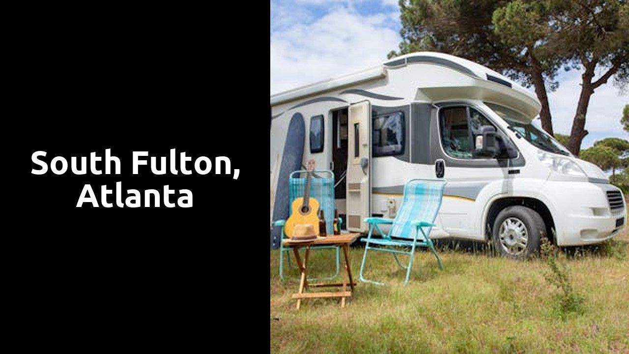 A white RV is parked in a grassy field.