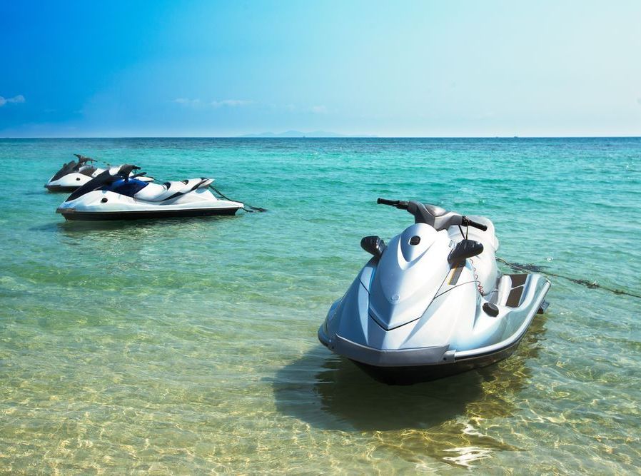 Two Jet Skis Are Floating on Top of a Body of Water — North Coast Storage in North Boambee Valley, NSW