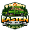 Easten Property Solutions Tennessee logo with green dumpster truck and junk hauling text