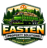 Easten Property Solutions Tennessee logo with green dumpster truck and junk hauling text