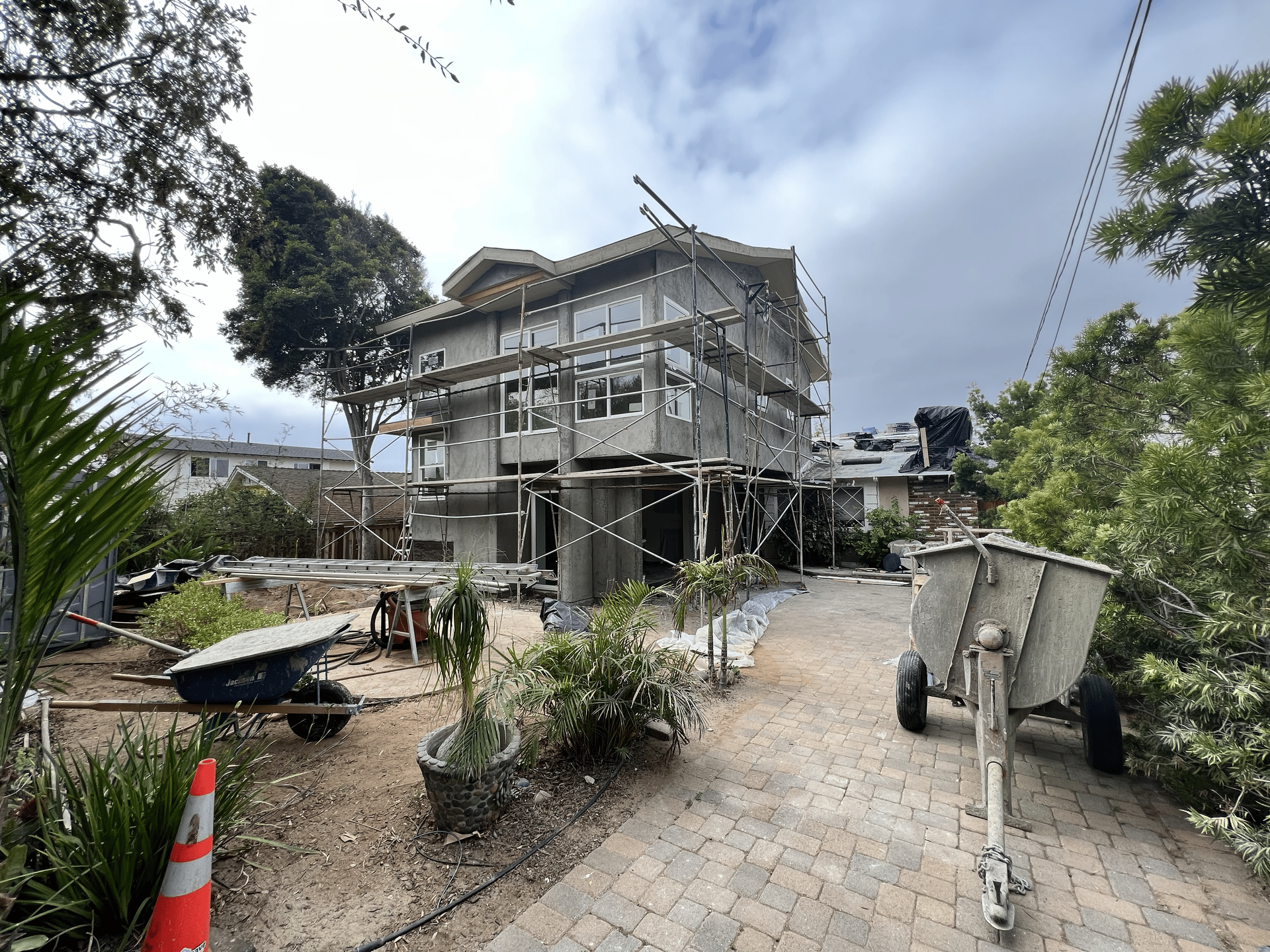 Encinitas ADU Stucco Scaffolding