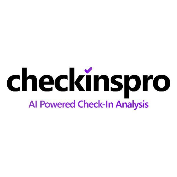 Checkinspro logo with purple check mark and tagline “AI Powered Check-In Analysis”
