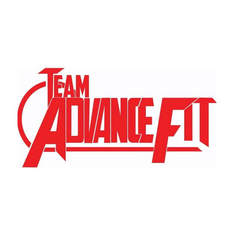 Red Team Advance Fit logo with bold stylized lettering on a white background