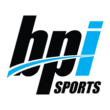 Bpi sports logo in black, blue, and white