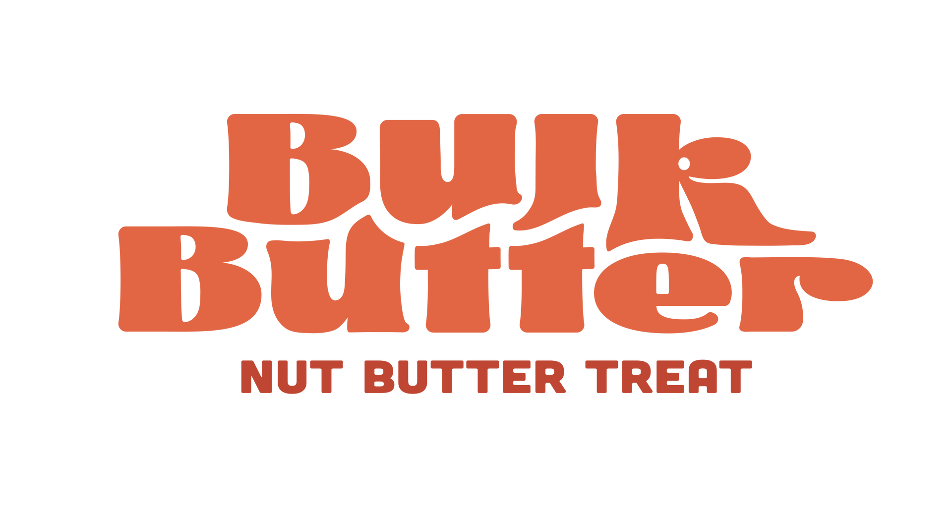 Bulk Butter logo with orange text and “Nut Butter Treat” tagline on a white background