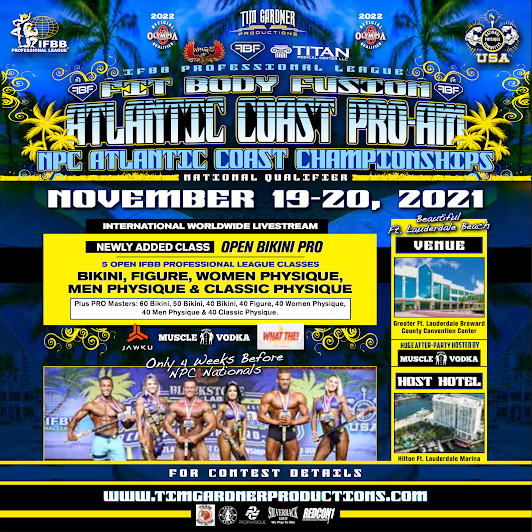 A poster for the atlantic coast pro fit npc atlantic coast championships