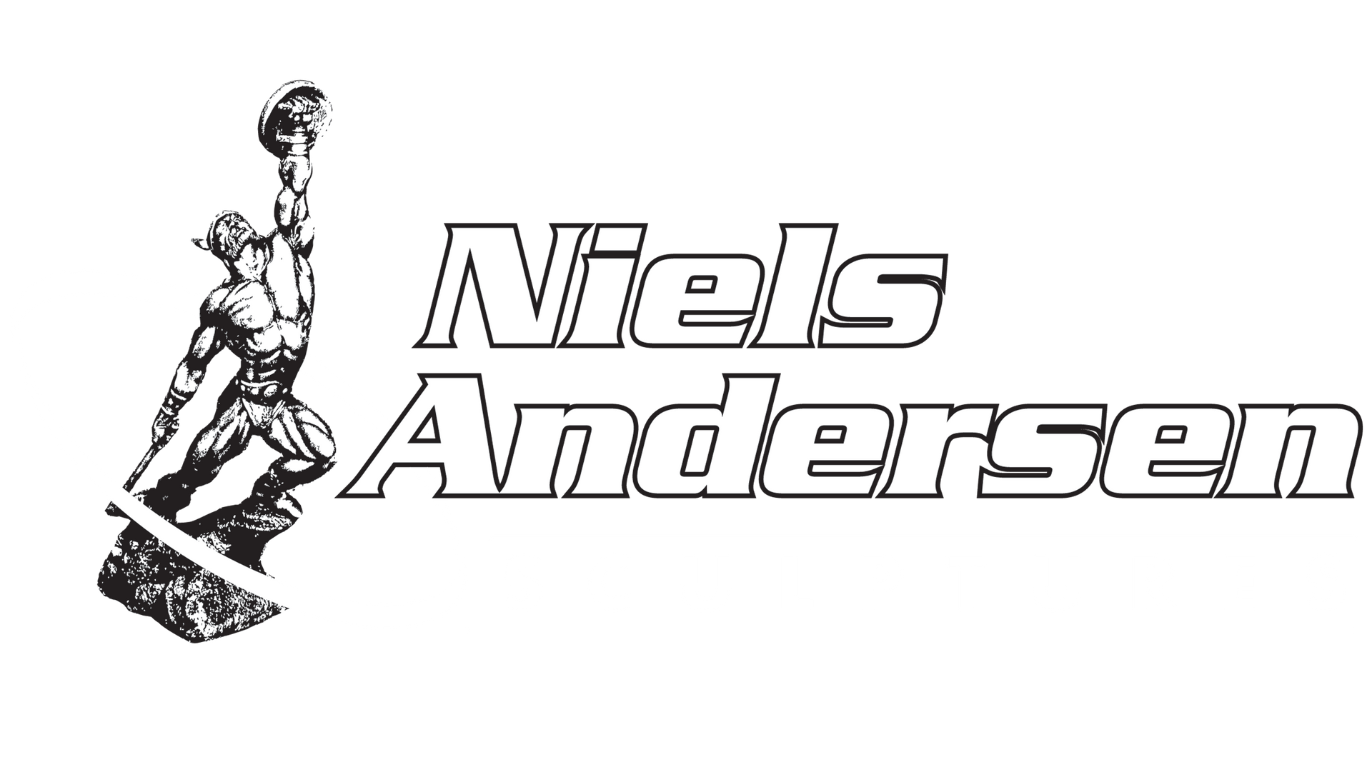 Black-and-white logo of a stylized figure beside the text “Niels Andersen”