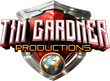 A yellow logo with a star and the word Tim Gardner Productions on a white background.