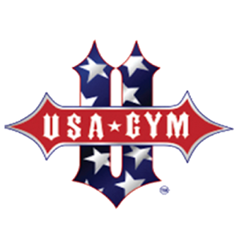 USA Gym logo in red, white, and blue with stars and a vertical shield shape