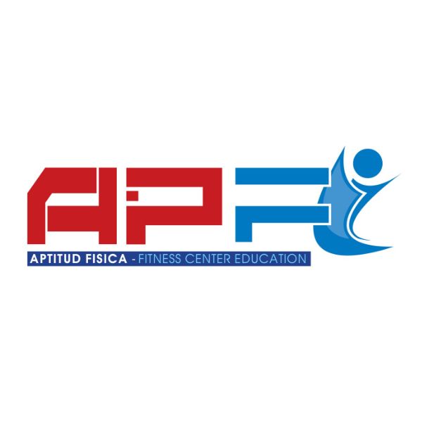 APFC logo in red and blue with a running figure and the text “APTITUD FISICA - FITNESS CENTER EDUCATION”