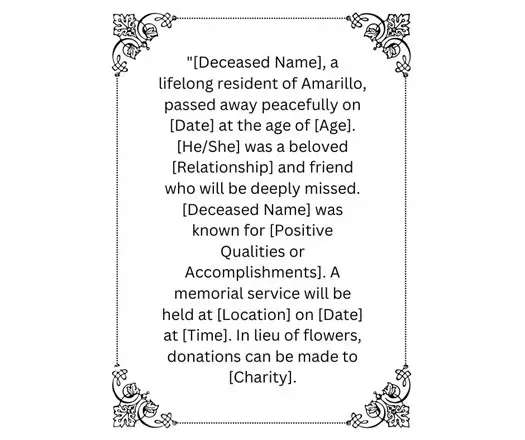 example obituary