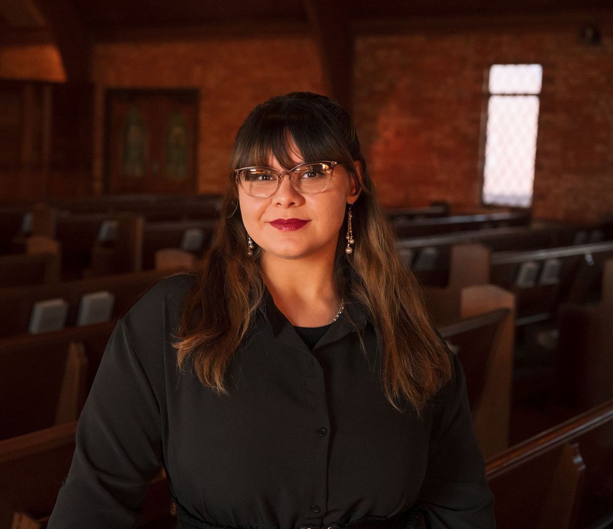 Aubrey Larios, staff member at Boxwell Brothers Funeral Directors in Amarillo, Texas
