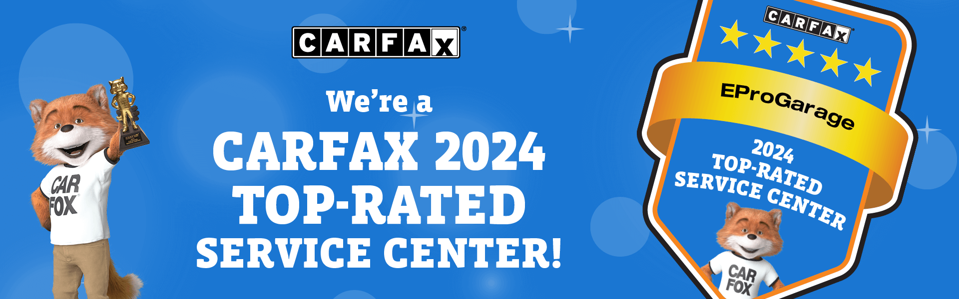 Carfax Top Rated Badge | EProGarage