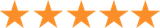 A row of orange stars on a white background.