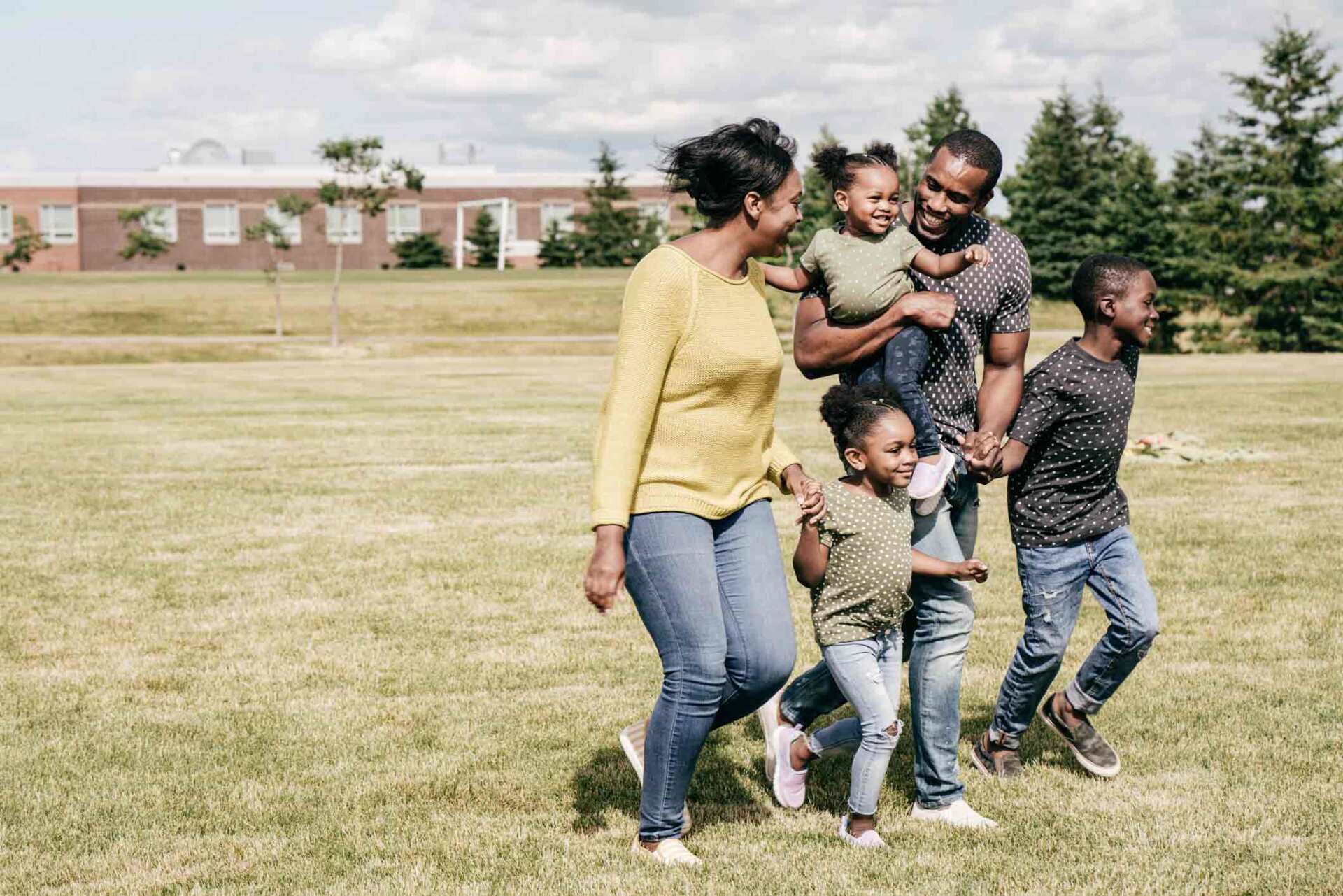 Happy Family Outside — Forest City, NC — Green Insurance