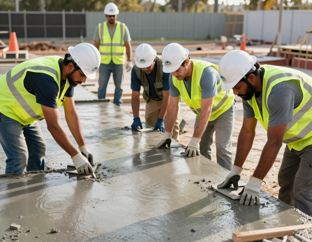 Concrete Commandos crew on a South Florida jobsite