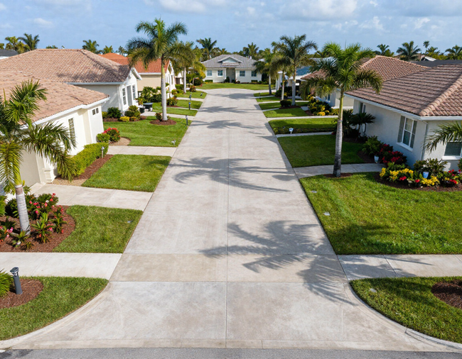 Concrete driveway installation in Florida