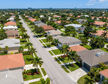 Coral Springs aerial neighborhood view
