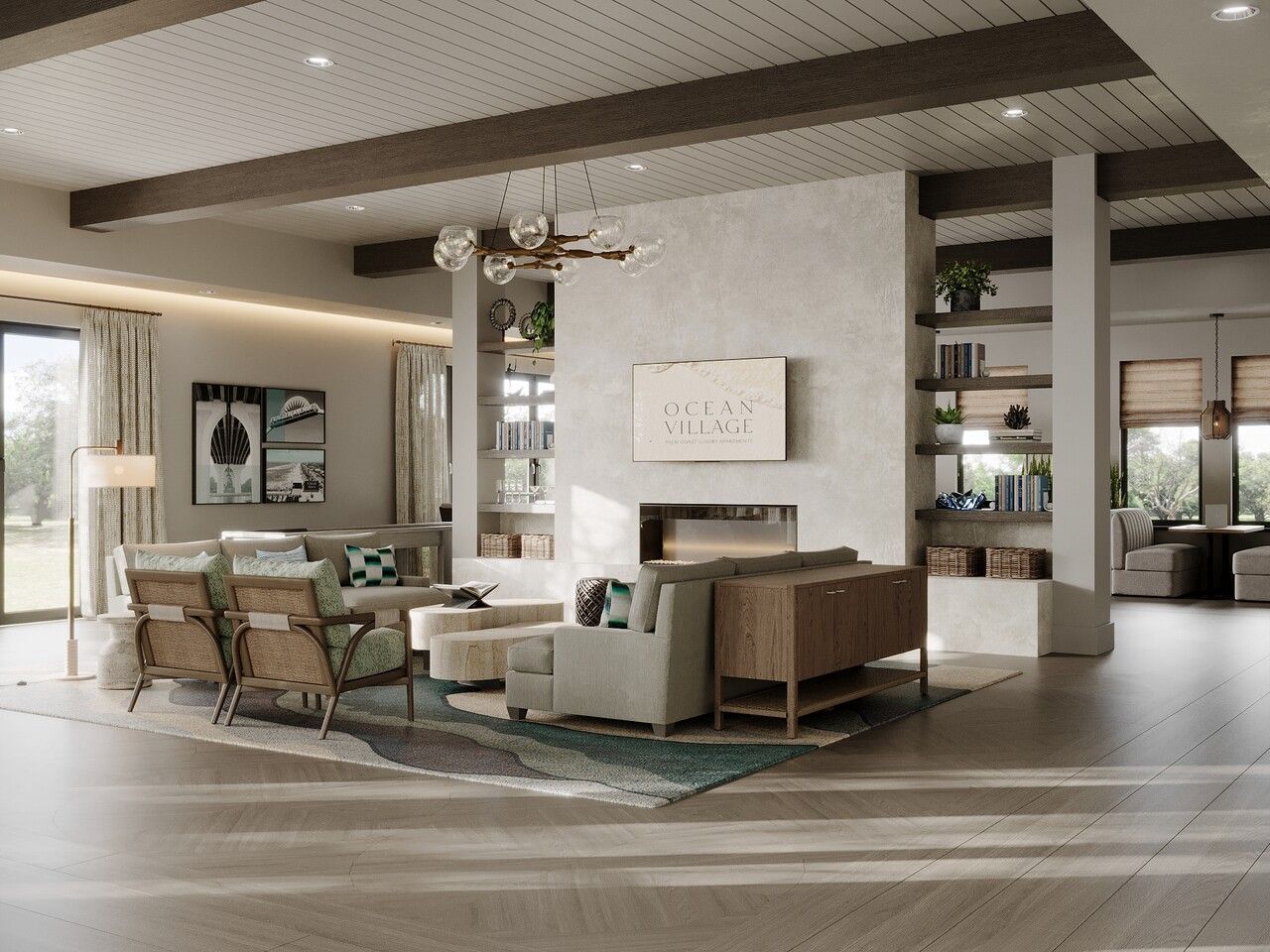 Rendering of the Club Room at Ocean Village.
