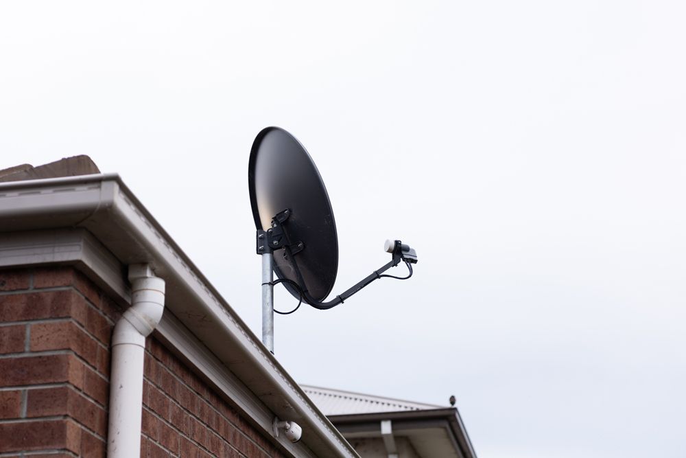 Satellite TV Dish Antenna on House Roof — Penrith, NSW — PJ’s Antennas