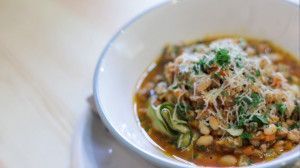 Sausage and Bean Stew with Wilted Courgettes