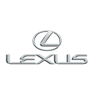 A metallic, silver Lexus logo featuring a stylized 'L' inside an oval above the word 'LEXUS' on a white background.