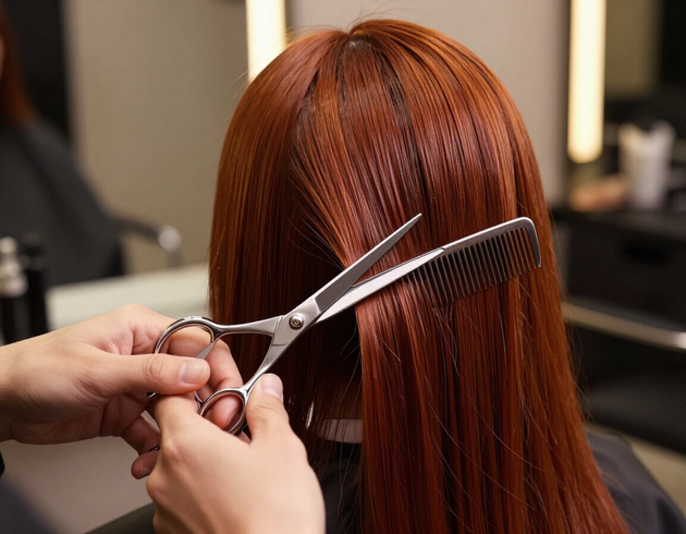 Professional haircut at Sea Berry Hair Designs