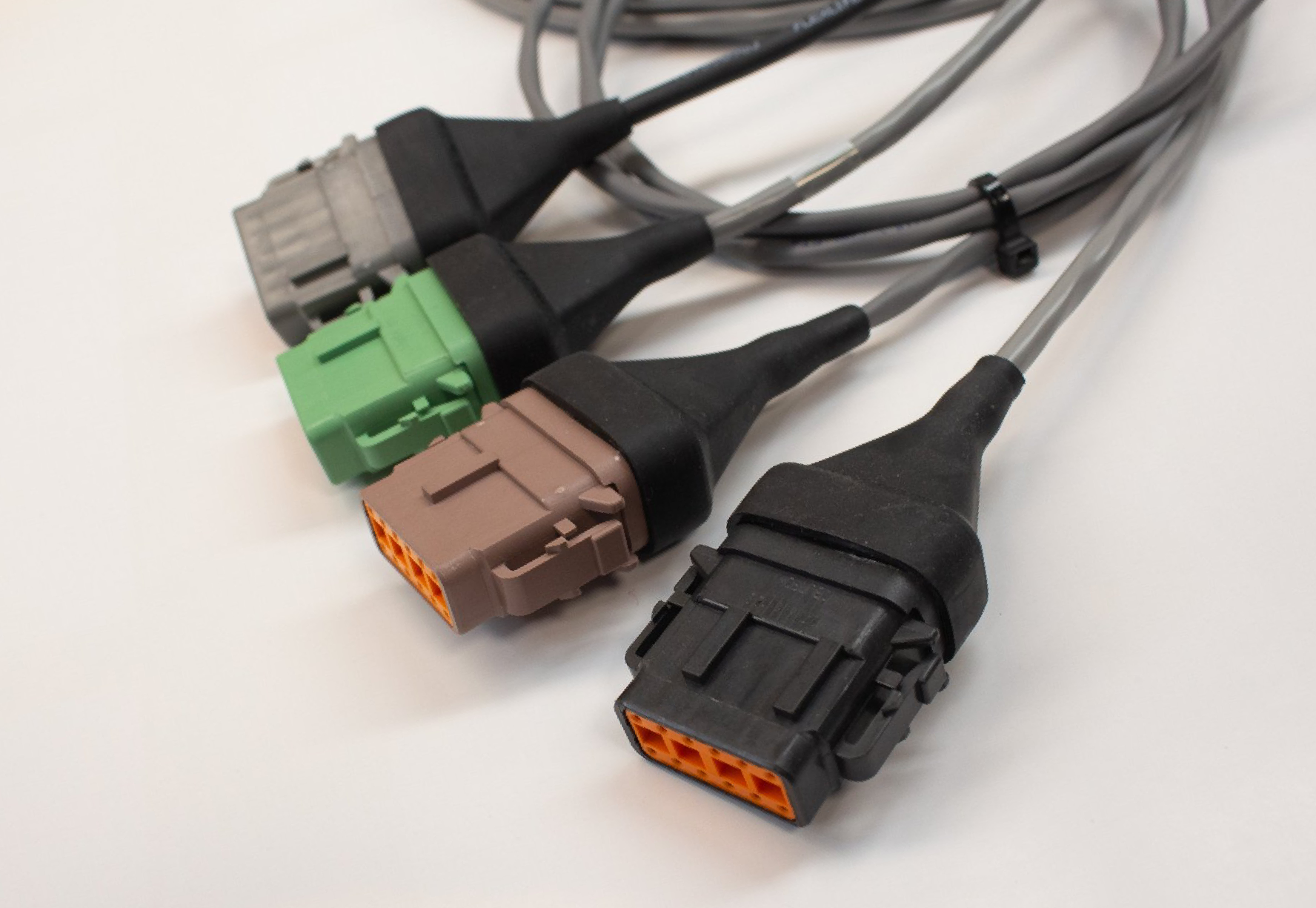 A bunch of electrical connectors are stacked on top of each other