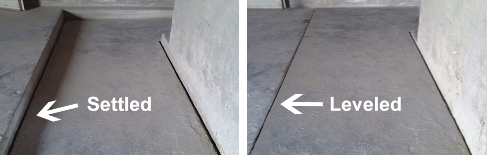 concrete raising measured