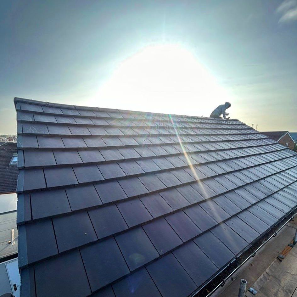 A picture of a new roof replacement by Roofers London