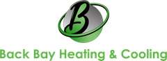 Logo of Back Bay Heating & Cooling with a stylized green 