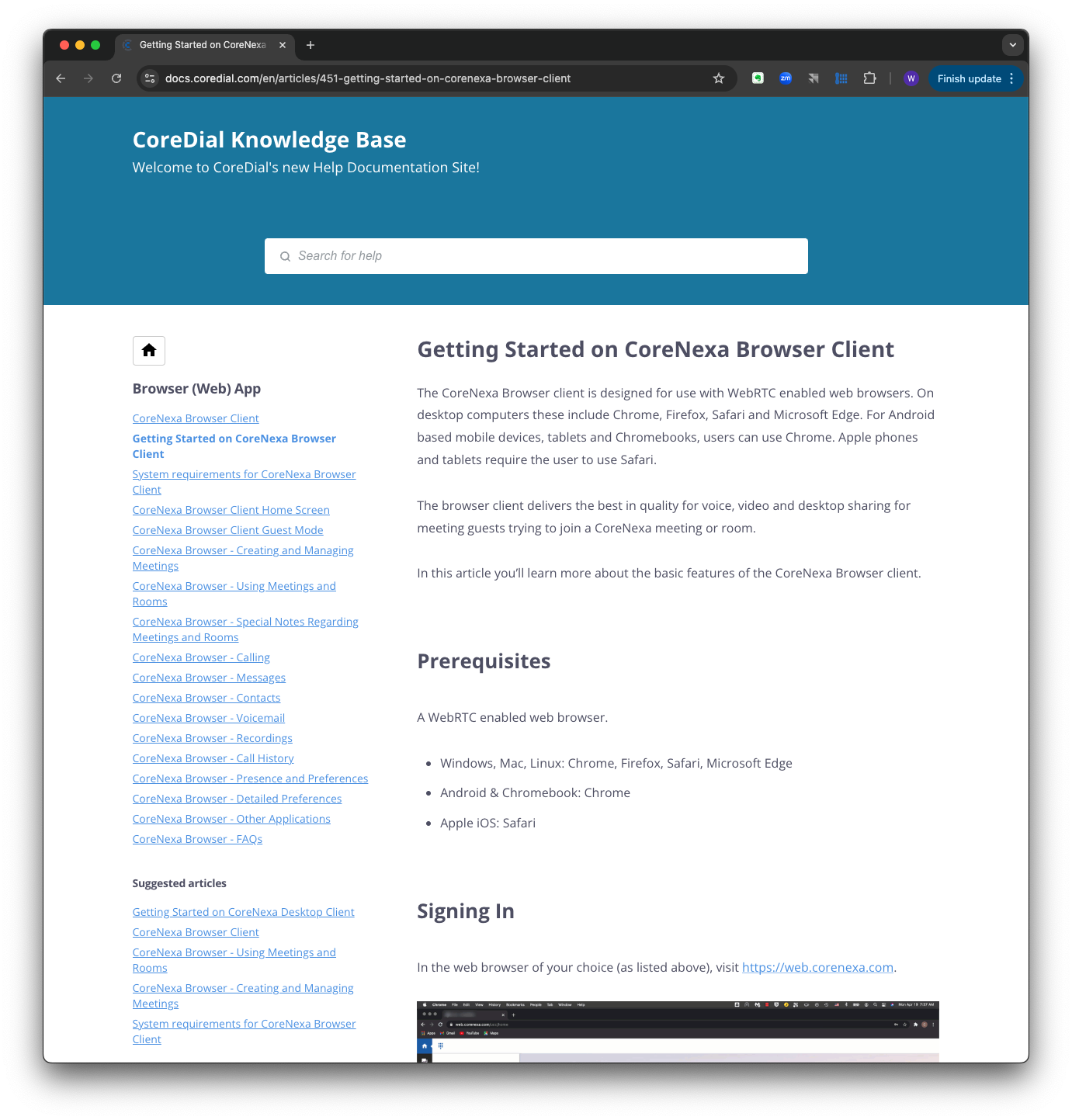 Download CORENEXA Unified Communications software from LPS