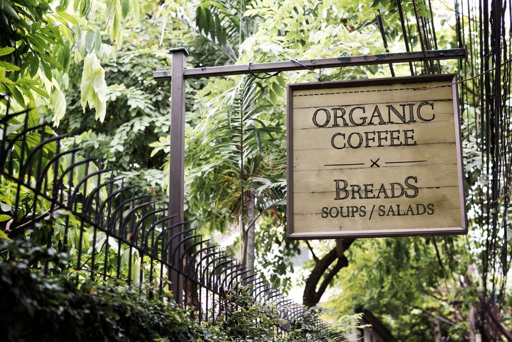 A Sign for Organic Coffee Breads Soups and Salads — Mountain City Signs In West Tamworth, NSW