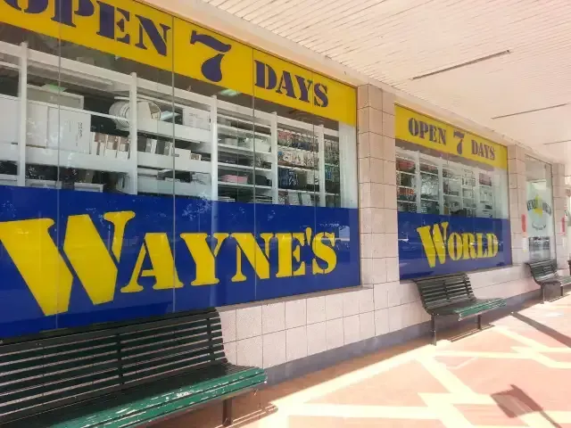 A store called wayne 's world is open 7 days a week — Mountain City Signs In West Tamworth, NSW