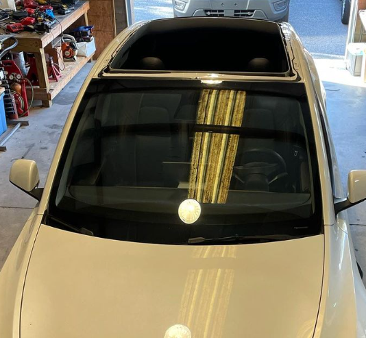 Before panoramic roof glass replacement in Charleston, SC