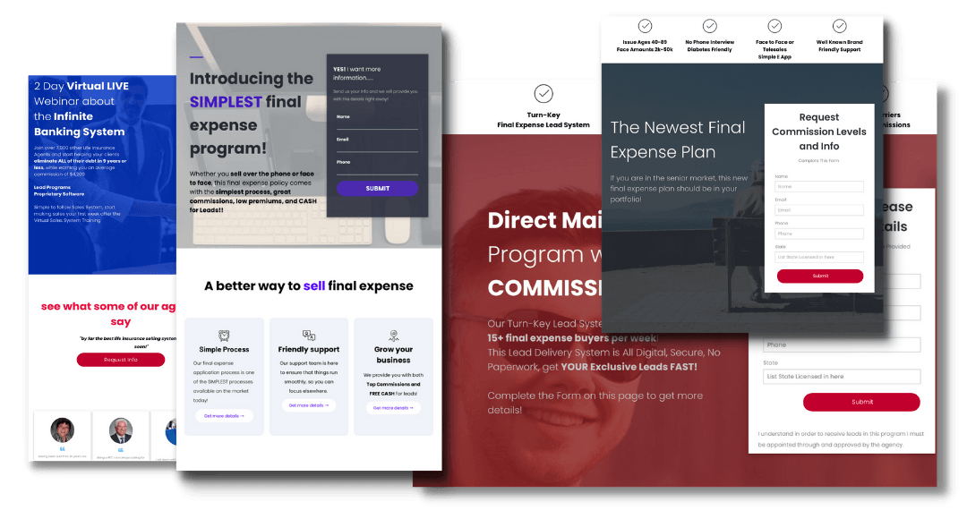 insurance agent web design