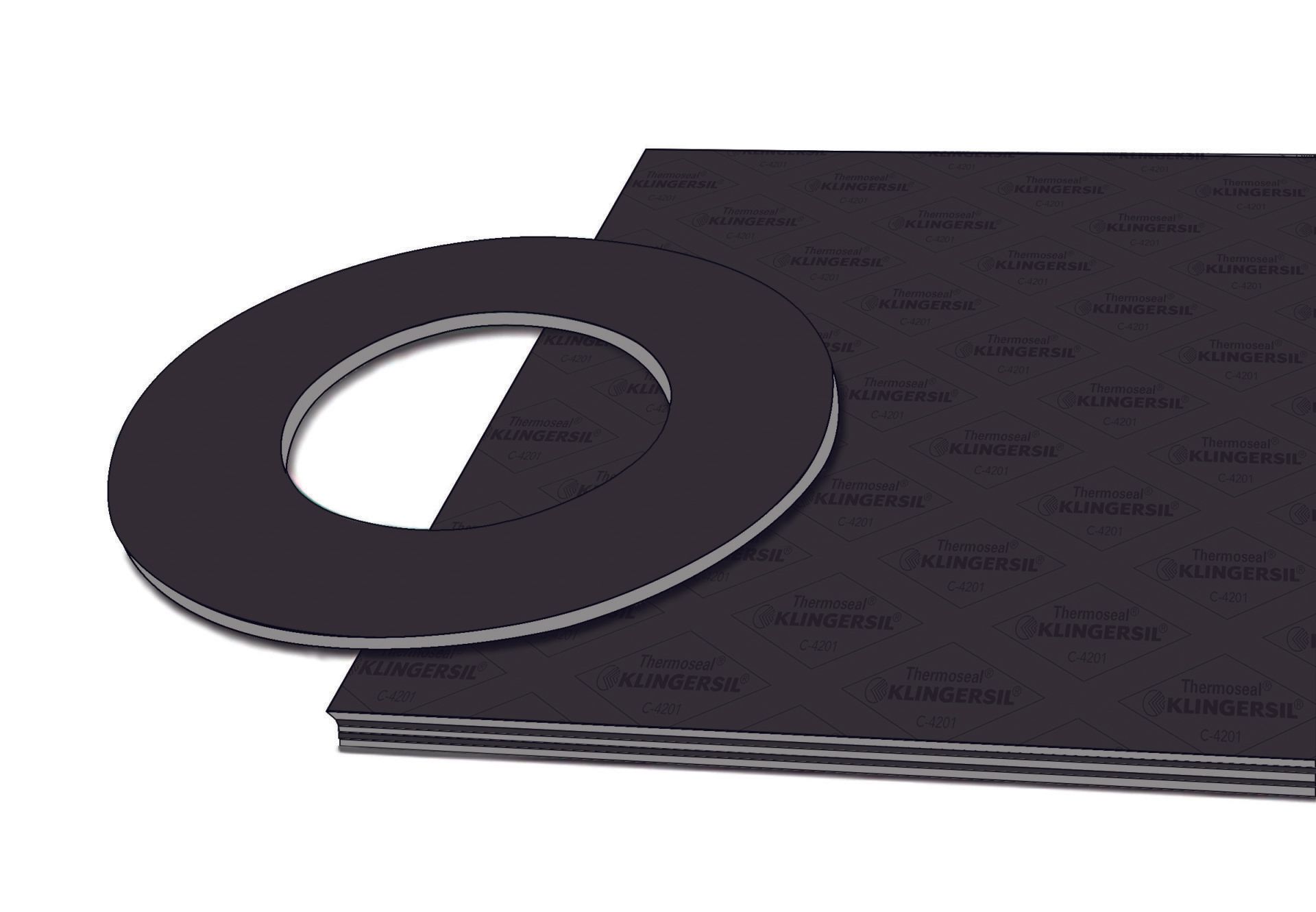 KLINGERSIL C-4201 compressed fiber sheet material with cut gasket