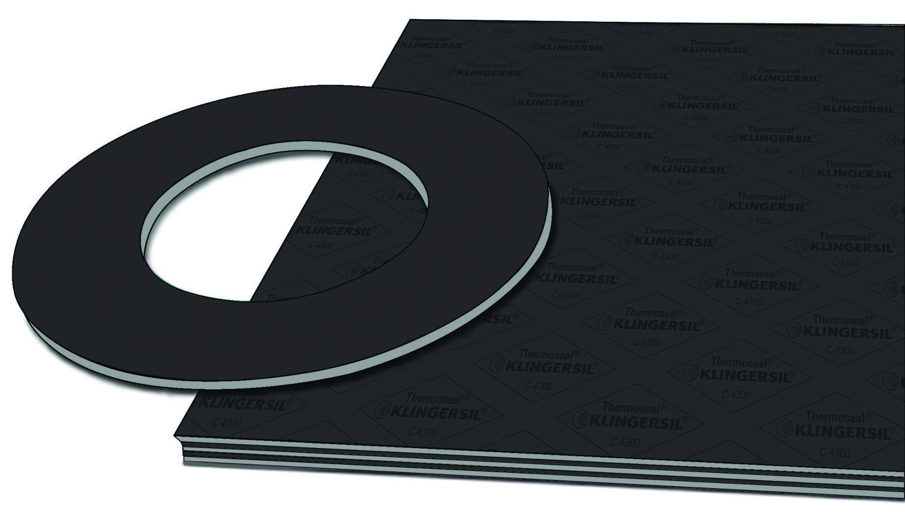 KLINGERSIL C-4300 compressed fiber sheet material with cut gasket