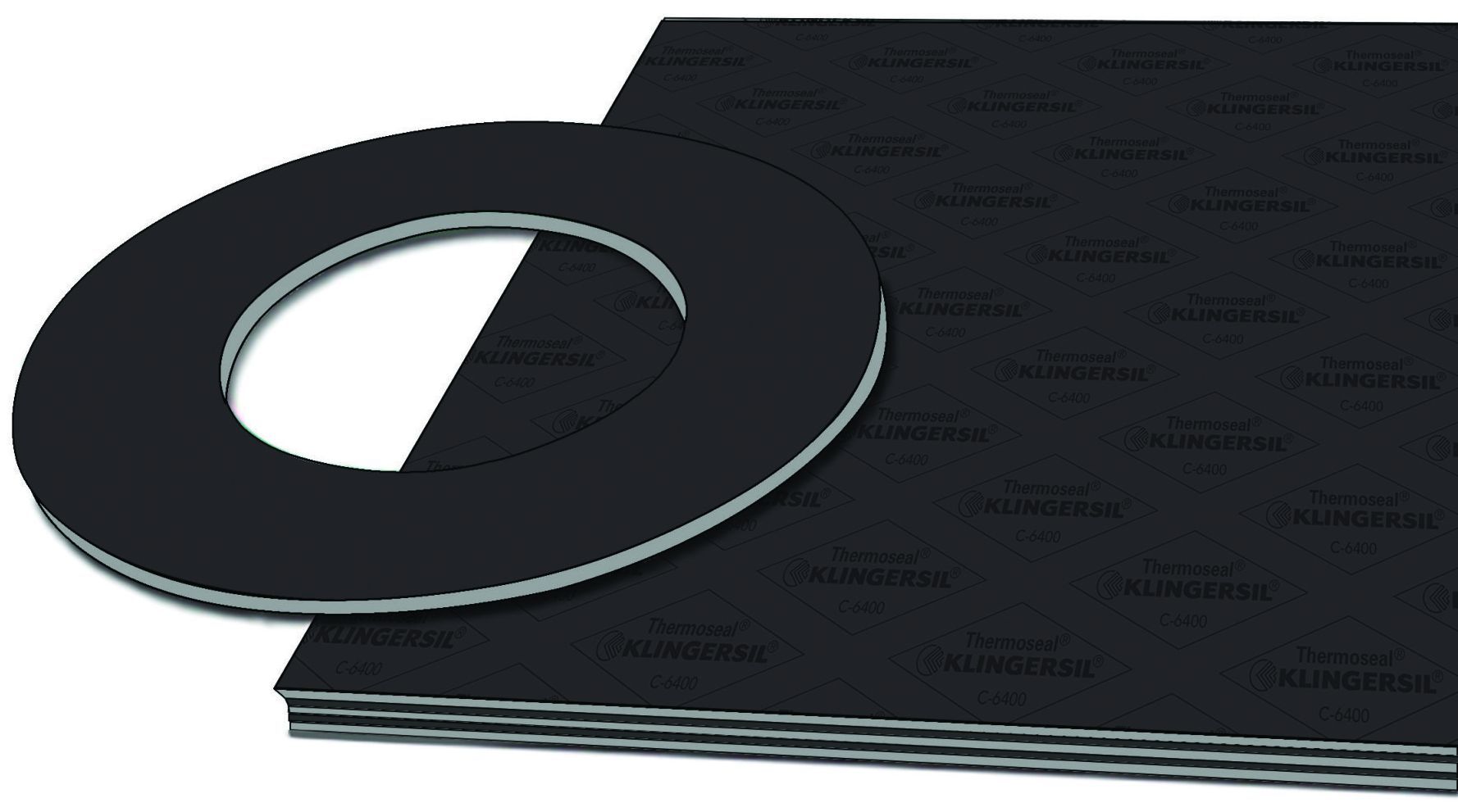 KLINGERSIL C-4401 compressed fiber sheet material with cut gasket