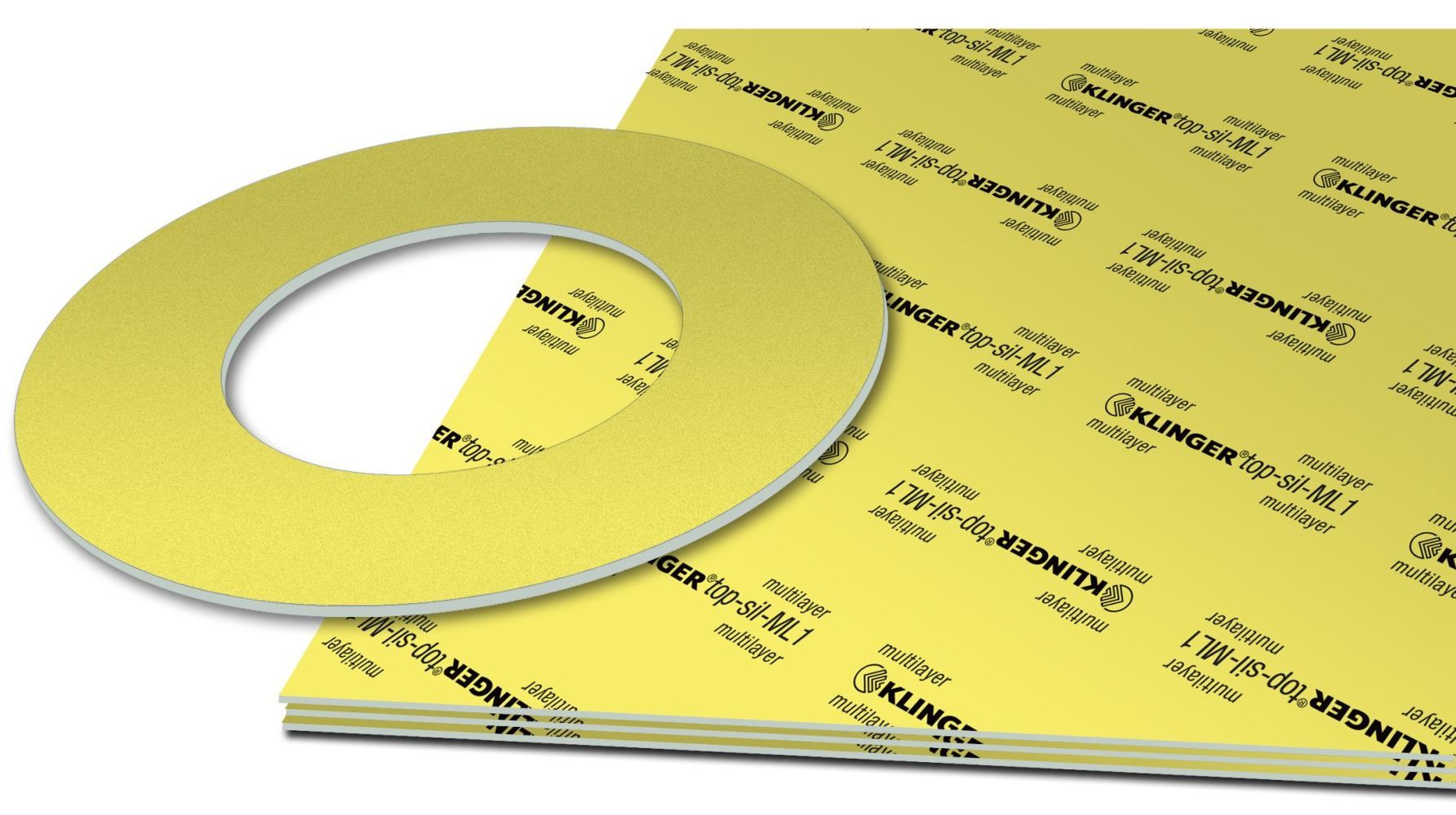 KLINGERSIL C-8200 compressed fiber sheet material with cut gasket