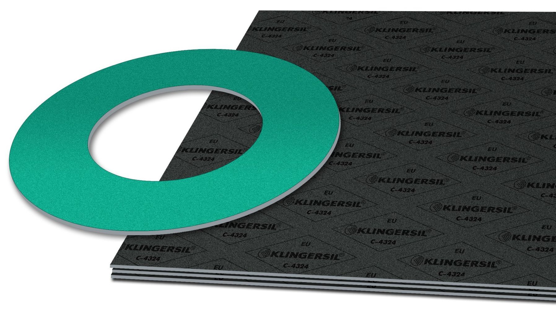 KLINGERSIL C-4300 compressed fiber sheet material with cut gasket