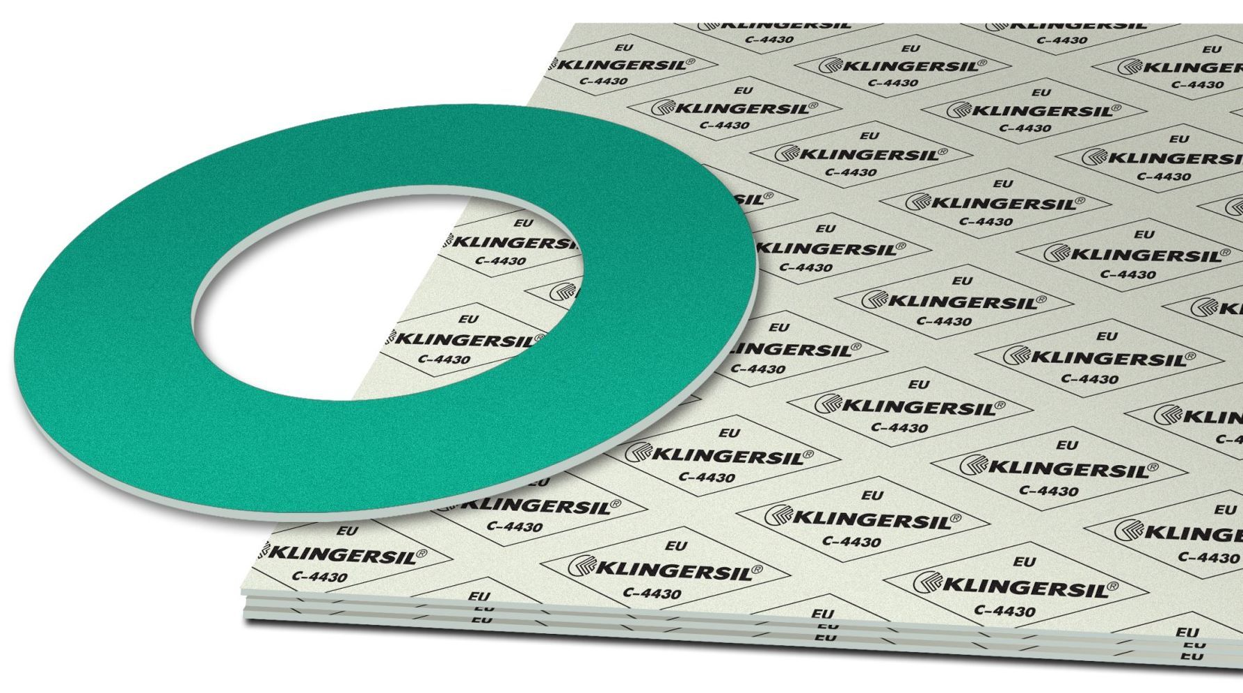 KLINGERSIL C-4401 compressed fiber sheet material with cut gasket