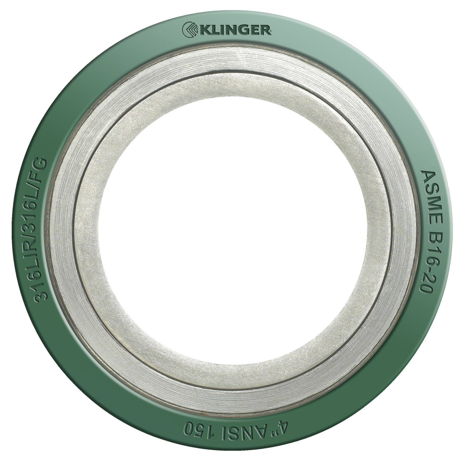 green spiral wound semi-metallic gasket