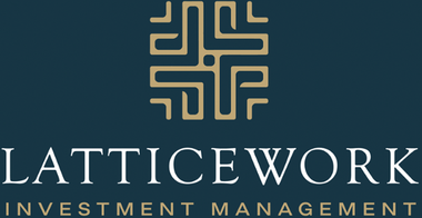 Latticework Investment Management logo in gold and white on a dark blue background