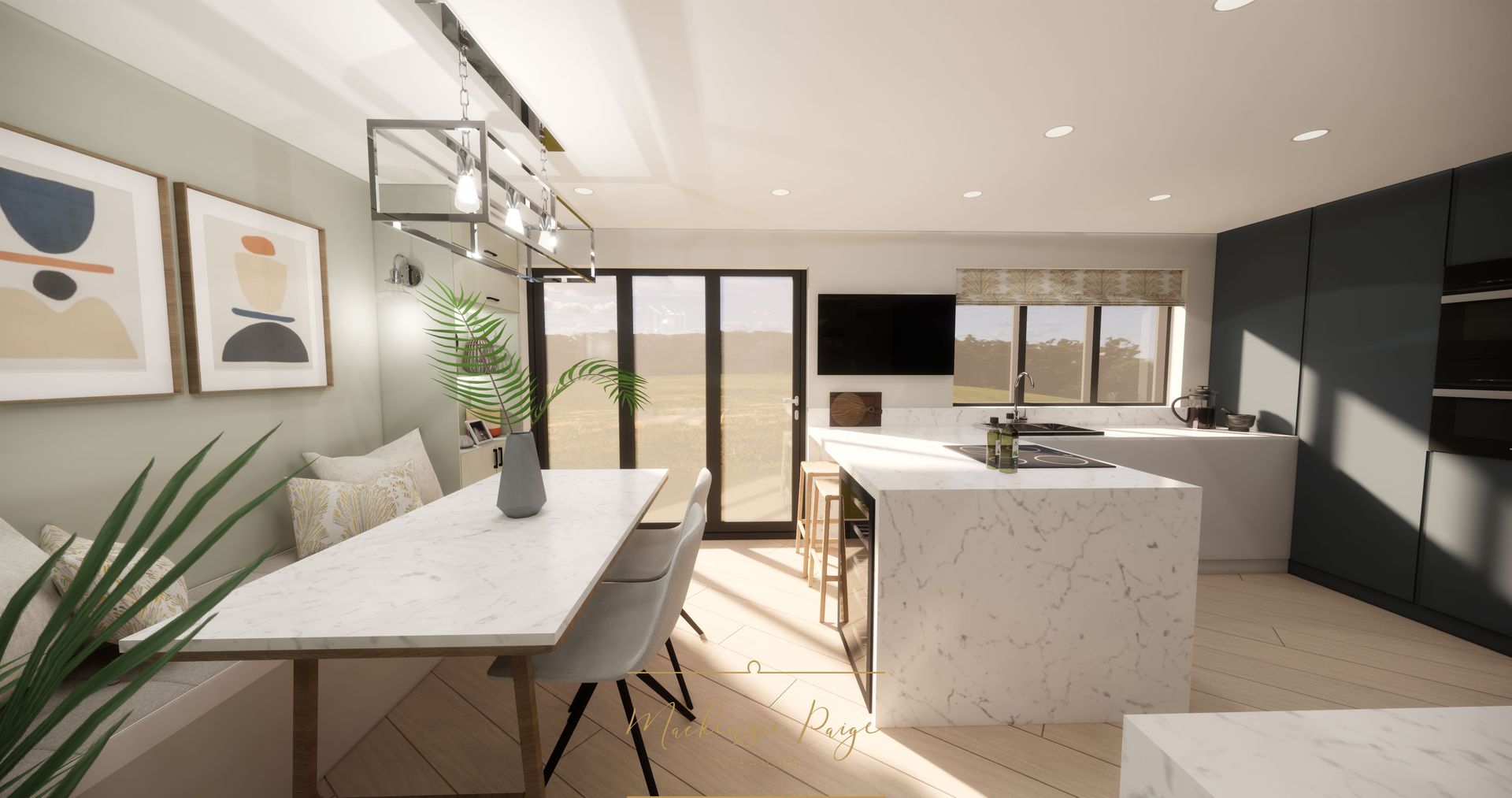 Kitchen diner designer by Surrey based interior designer