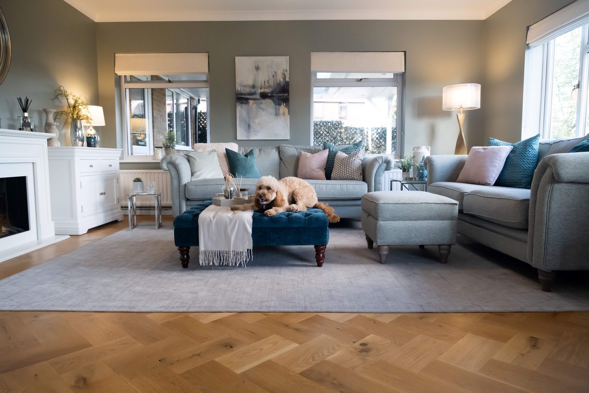 living room after interior design makeover