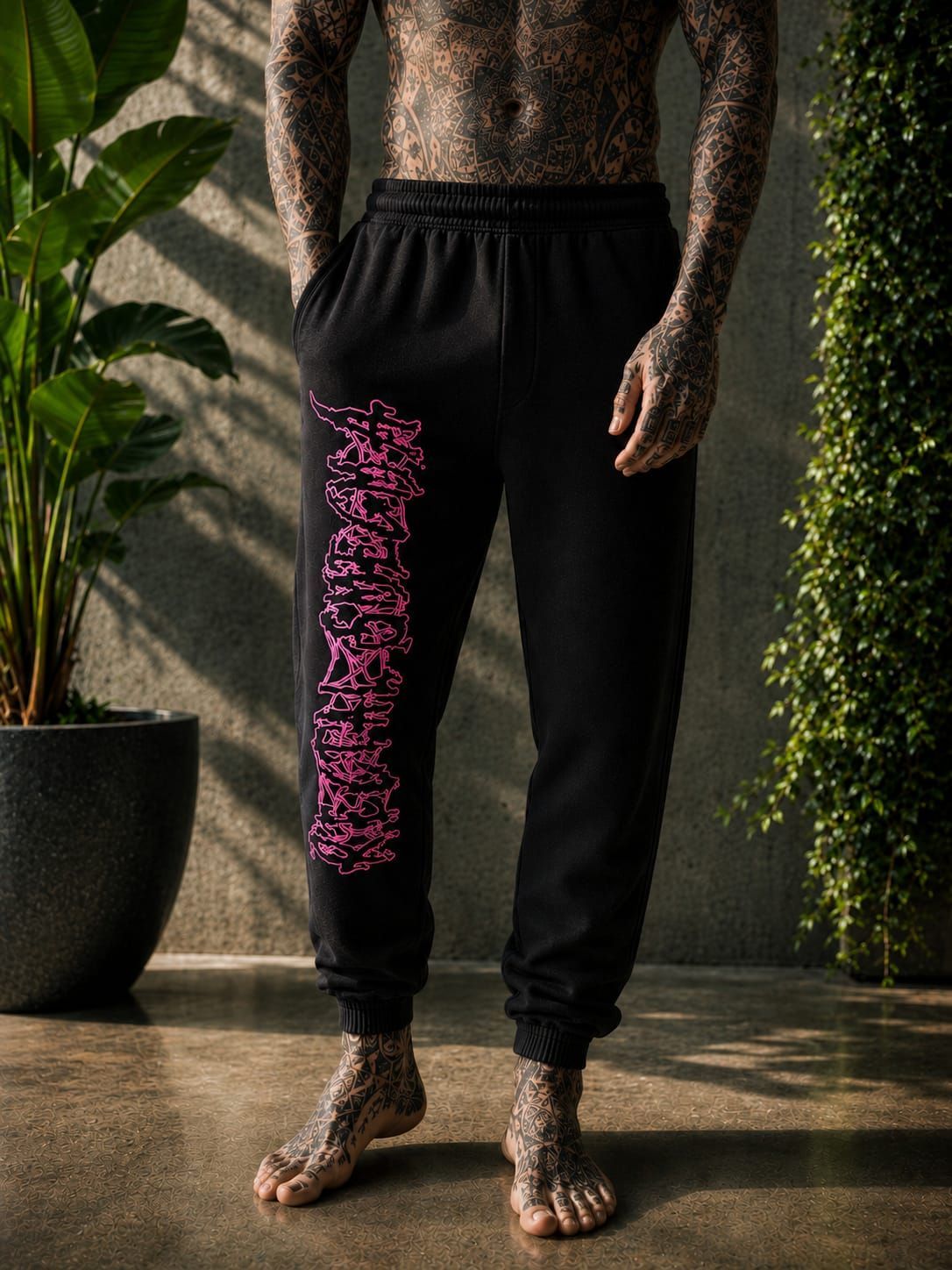 Sweatpants Rectal Smegma Pink logo