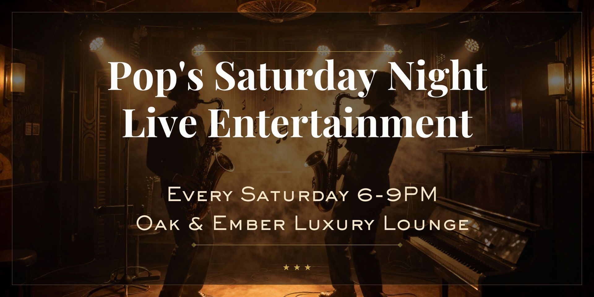 Pop's Saturday Night Live Entertainment at Oak & Ember Luxury Lounge Ottawa, Ohio