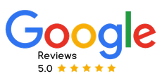 A google logo with five stars on it