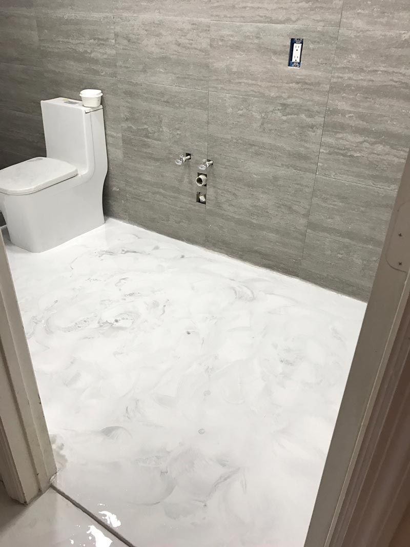 Floor In The Bathroom — Debary, FL — All American Epoxy Flooring LLC